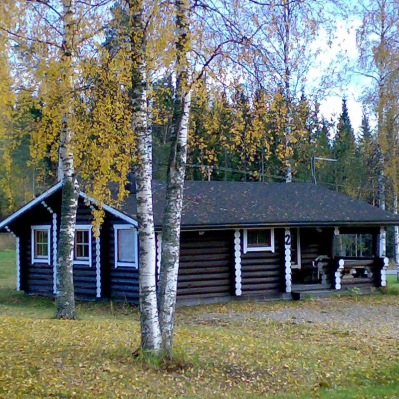 Cabin Pikkukarhu in Revontuli Resort pictured from outside